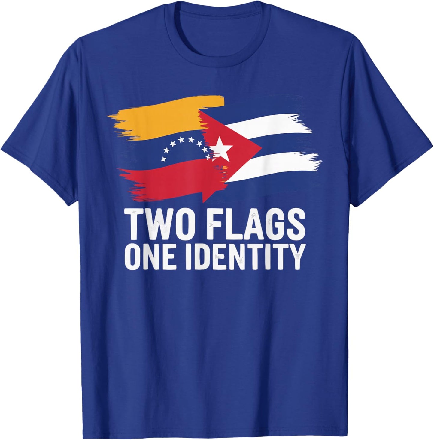 Half Venezuelan Half Cuban Cuba Flag Country Venezuela T-Shirt - T-Shirt | Royal