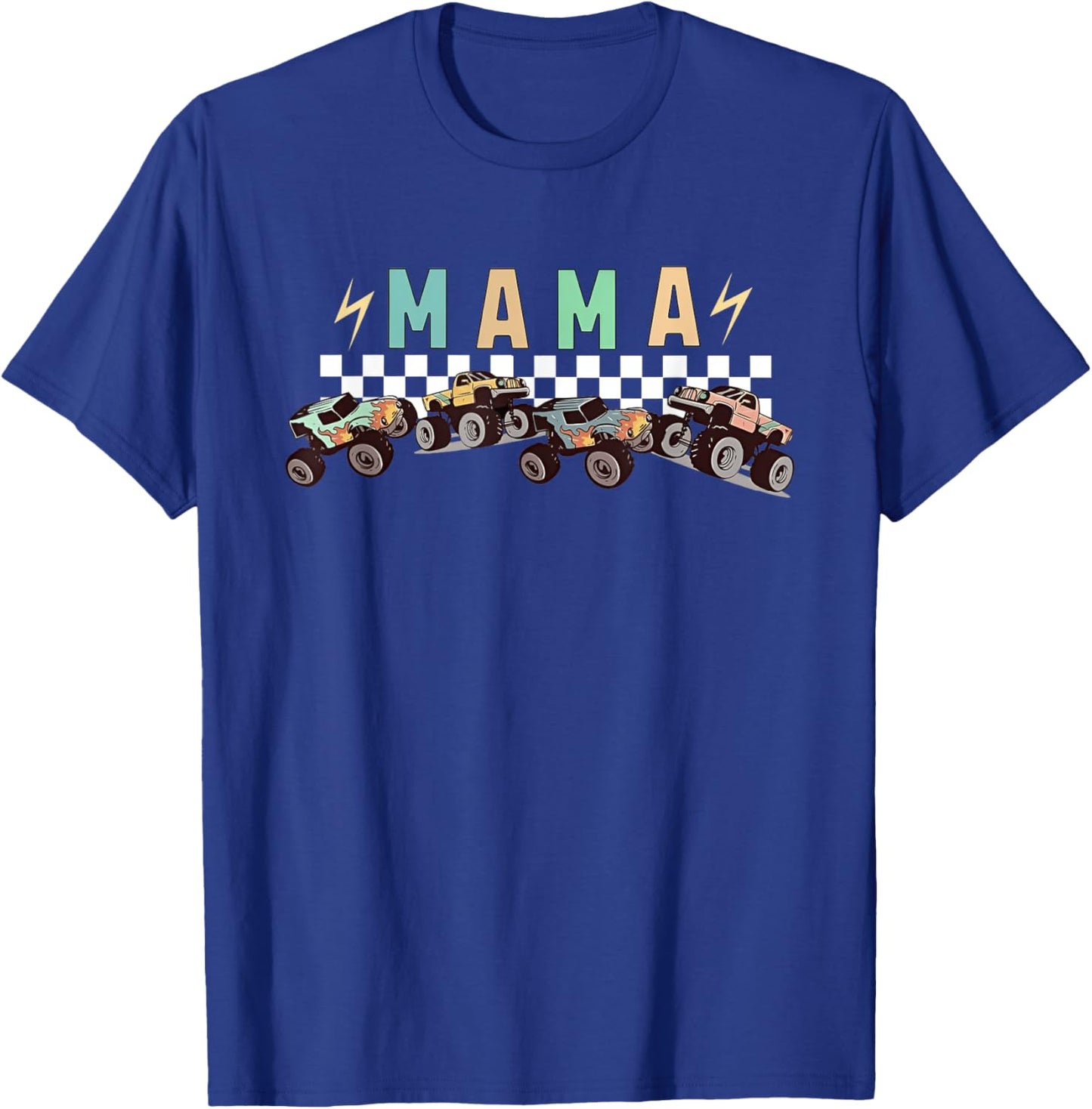 Mama Truck Mom Monster Truck Are My Jam Truck Lovers T-Shirt - T-Shirt | Royal