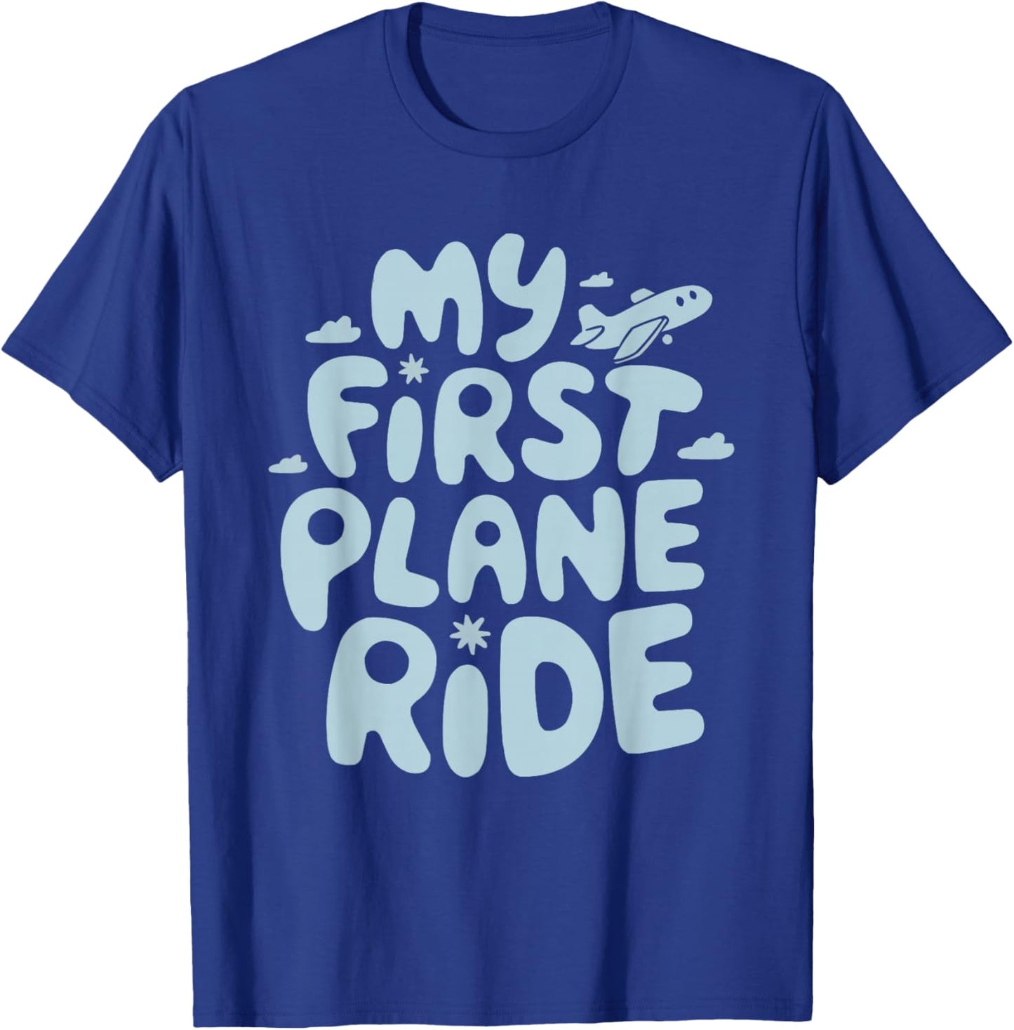 My First Plane Ride First Time Flyer Travel Airplane T-Shirt - T-Shirt | Royal