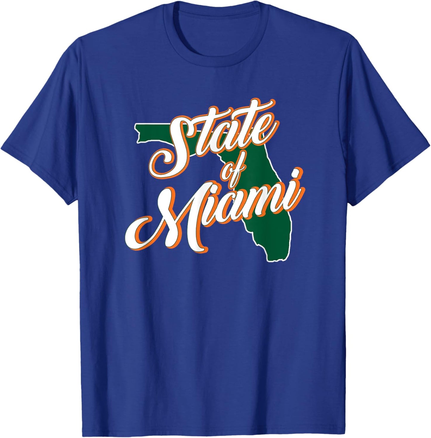 Miami Lifestyle Statement State of Miami Bold Florida Love T-Shirt - T-Shirt | Royal