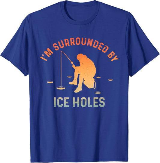 Funny Ice Fishing Art Women Ice Fishing Lover T-Shirt - T-Shirt | Royal