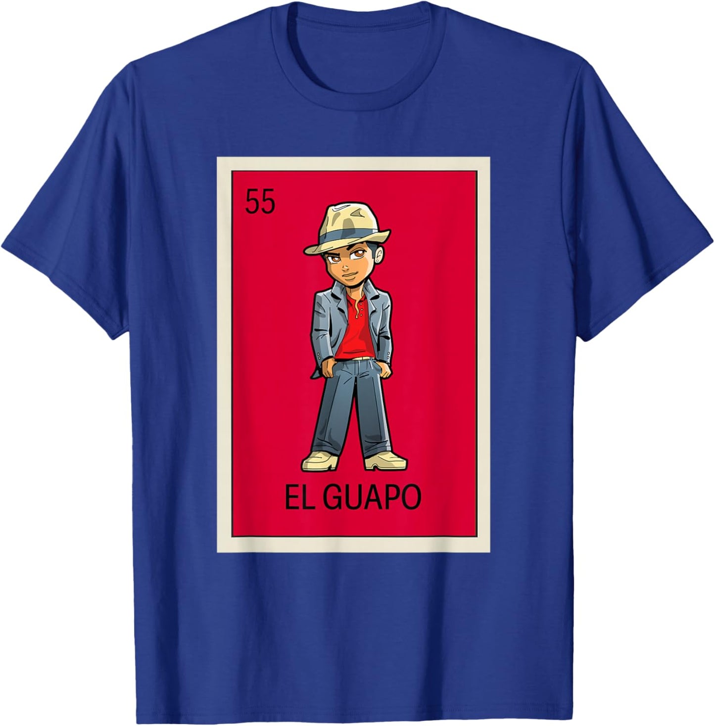 Mexican Lottery Designs Mexican El Guapo Handsome Man T-Shirt - T-Shirt | Royal