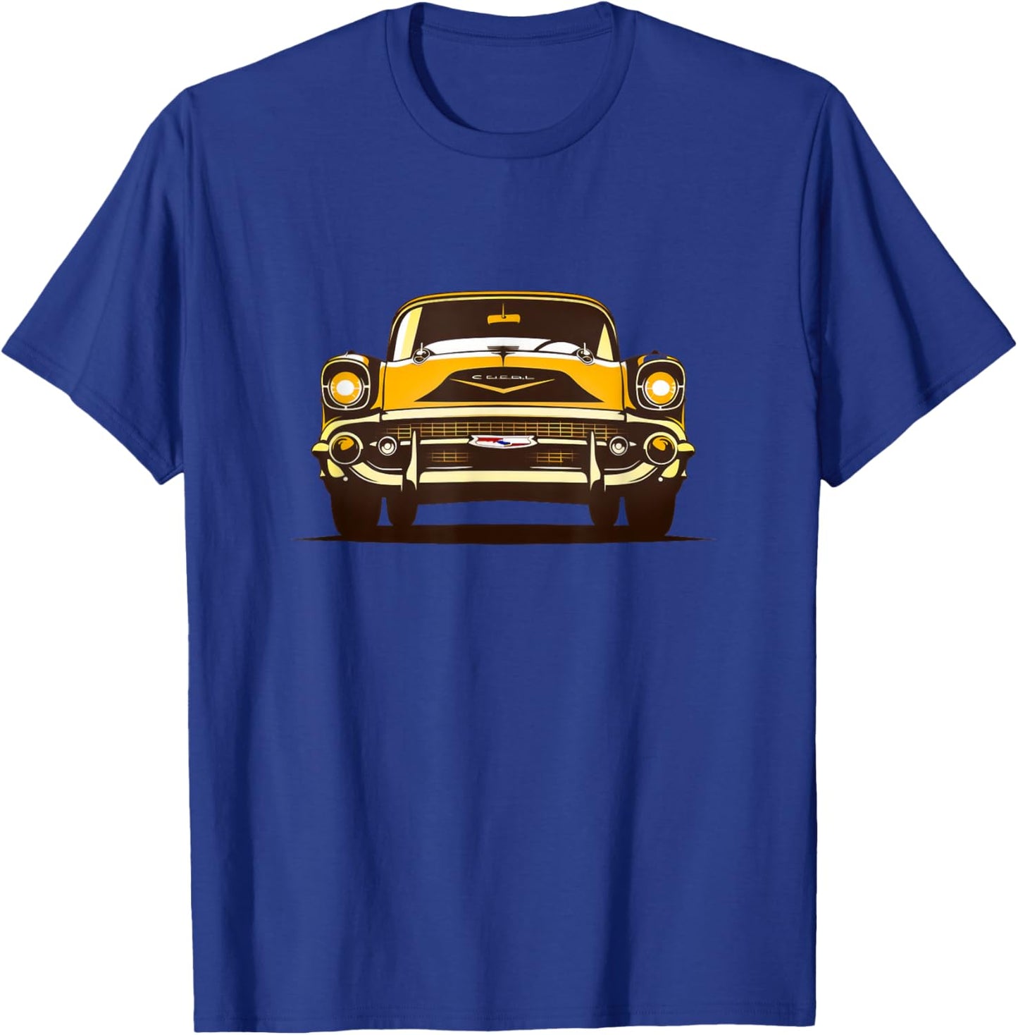 Vintage Yellow Classic Car Highlighting Its Iconic Grille T-Shirt - T-Shirt | Royal