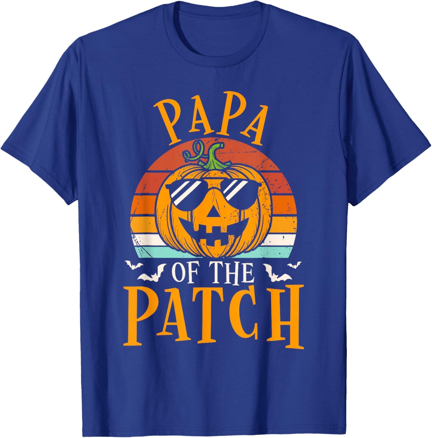 Papa Of The Patch Pumpkin Family Group Halloween Costume T-Shirt - T-Shirt | Royal