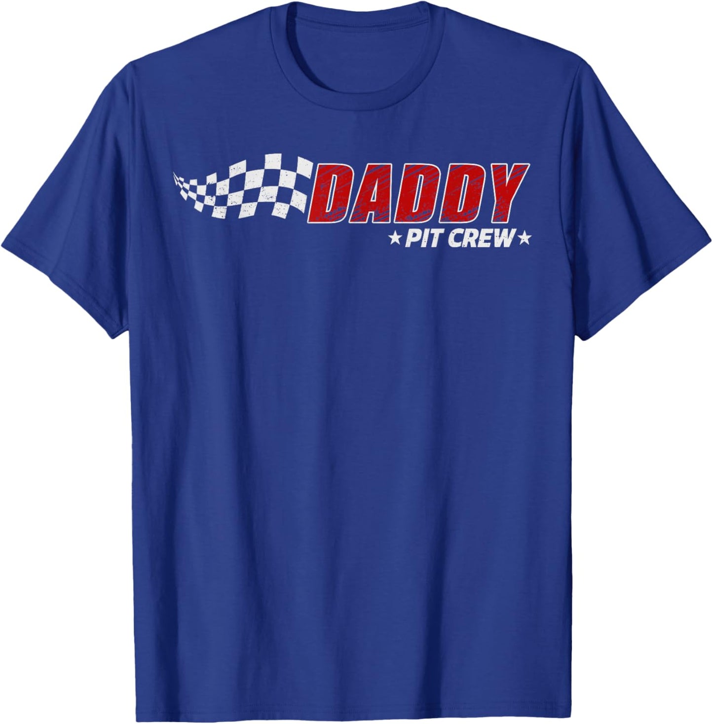 Daddy Pit Crew Race Car Birthday Family Matching Pit Crew T-Shirt - T-Shirt | Royal