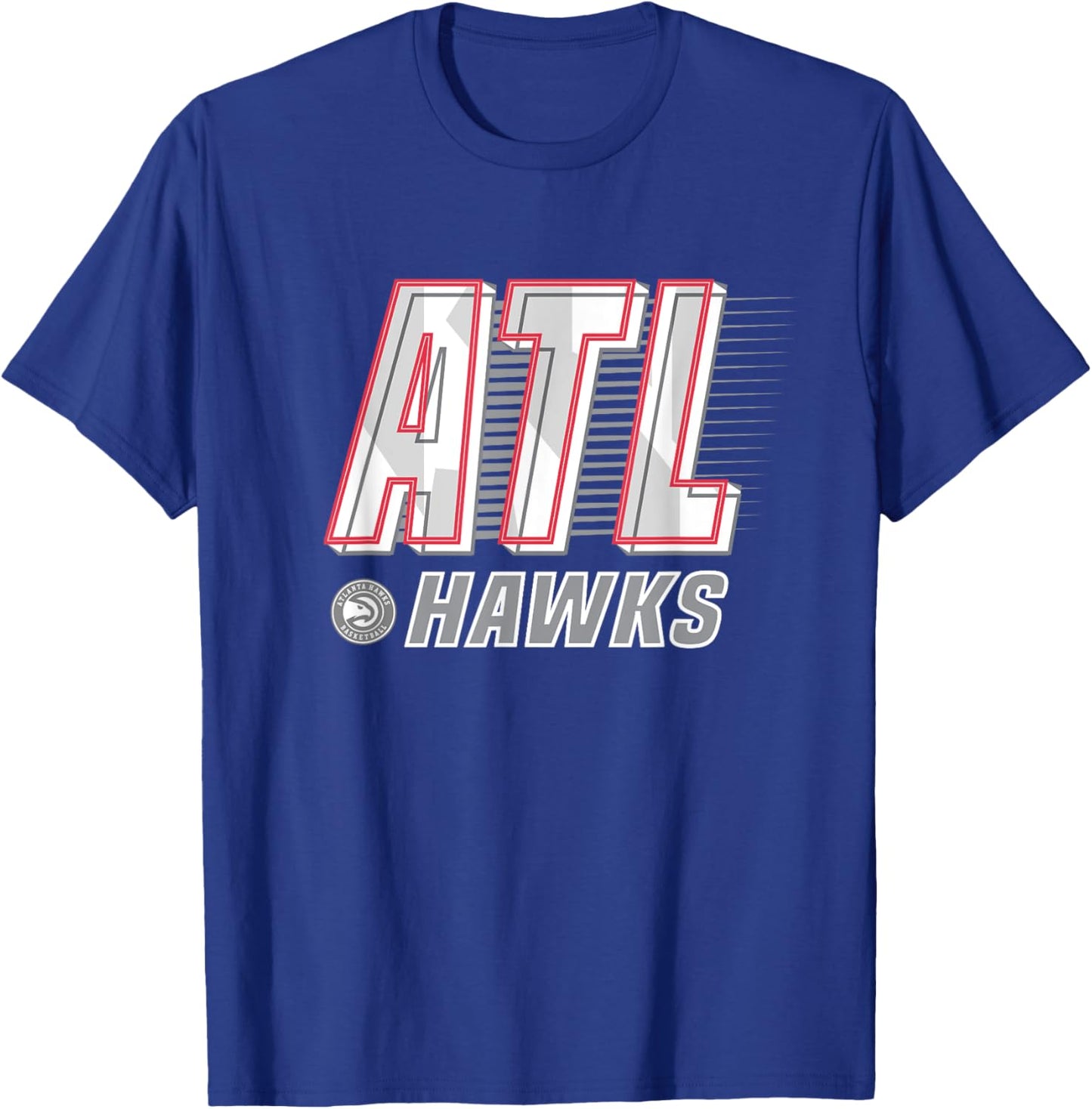 NBA Atlanta Hawks Type Stack Logo T-Shirt - T-Shirt | Royal