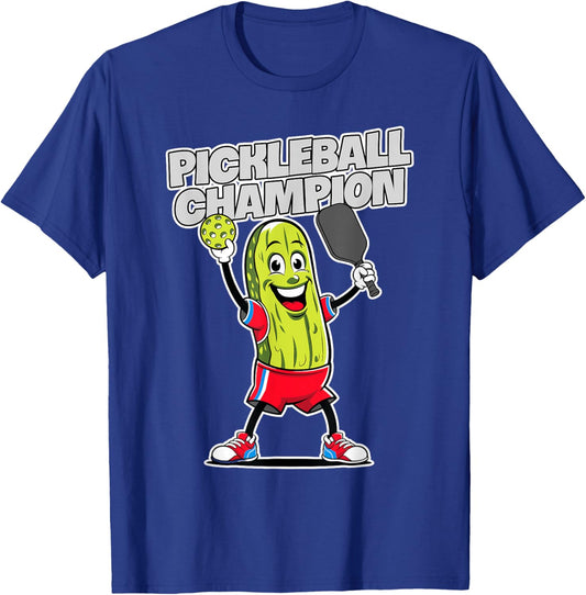 Pickleball Champion Funny Sport Racket Tournament Pickleball T-Shirt - T-Shirt | Royal