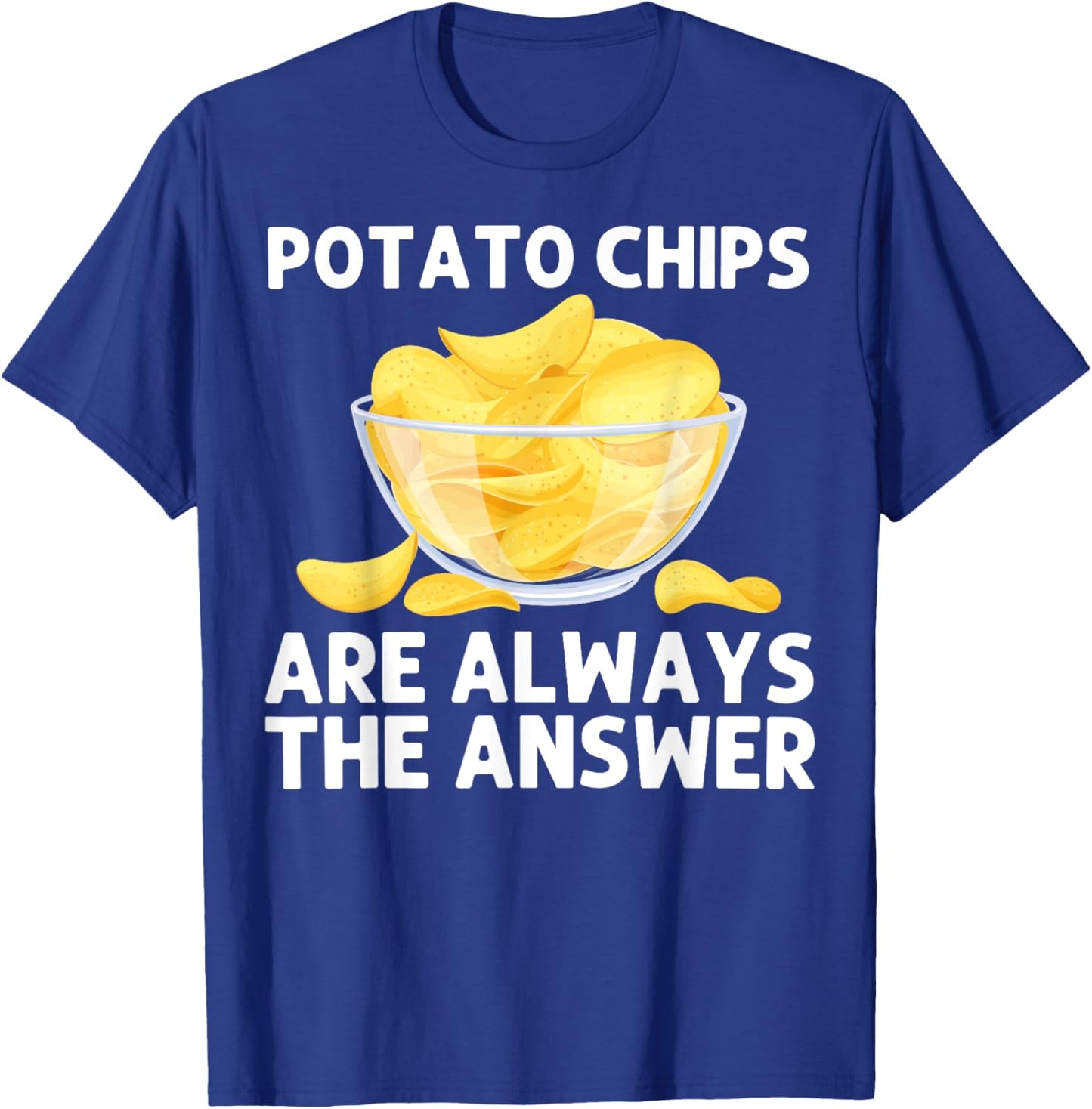 Cool Potato Chips Art Women Kids Potato Chips Lover T-Shirt - T-Shirt | Royal