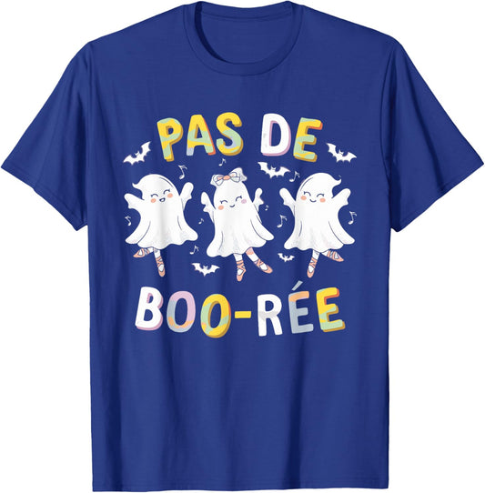 Pas de BOO-rée Ghost Ballet Dancer Halloween Dance Teacher T-Shirt - T-Shirt | Royal