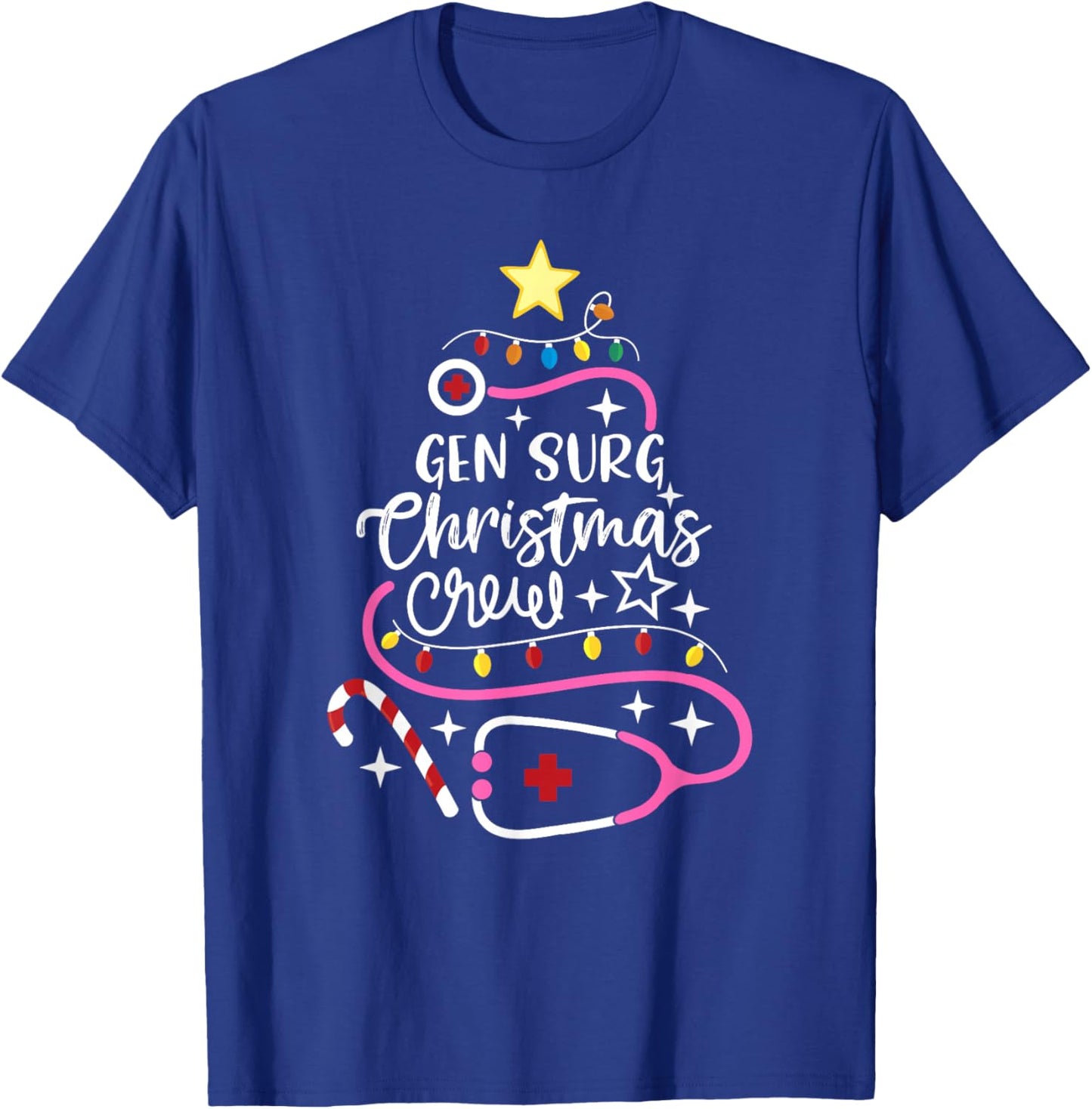 Gen Surg Christmas Crew Tech Theatre Nurse Secretary T-Shirt - T-Shirt | Royal