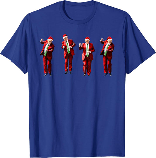 Funny Trump Dance Santa Claus Christmas Xmas Pajamas Holiday T-Shirt - T-Shirt | Royal