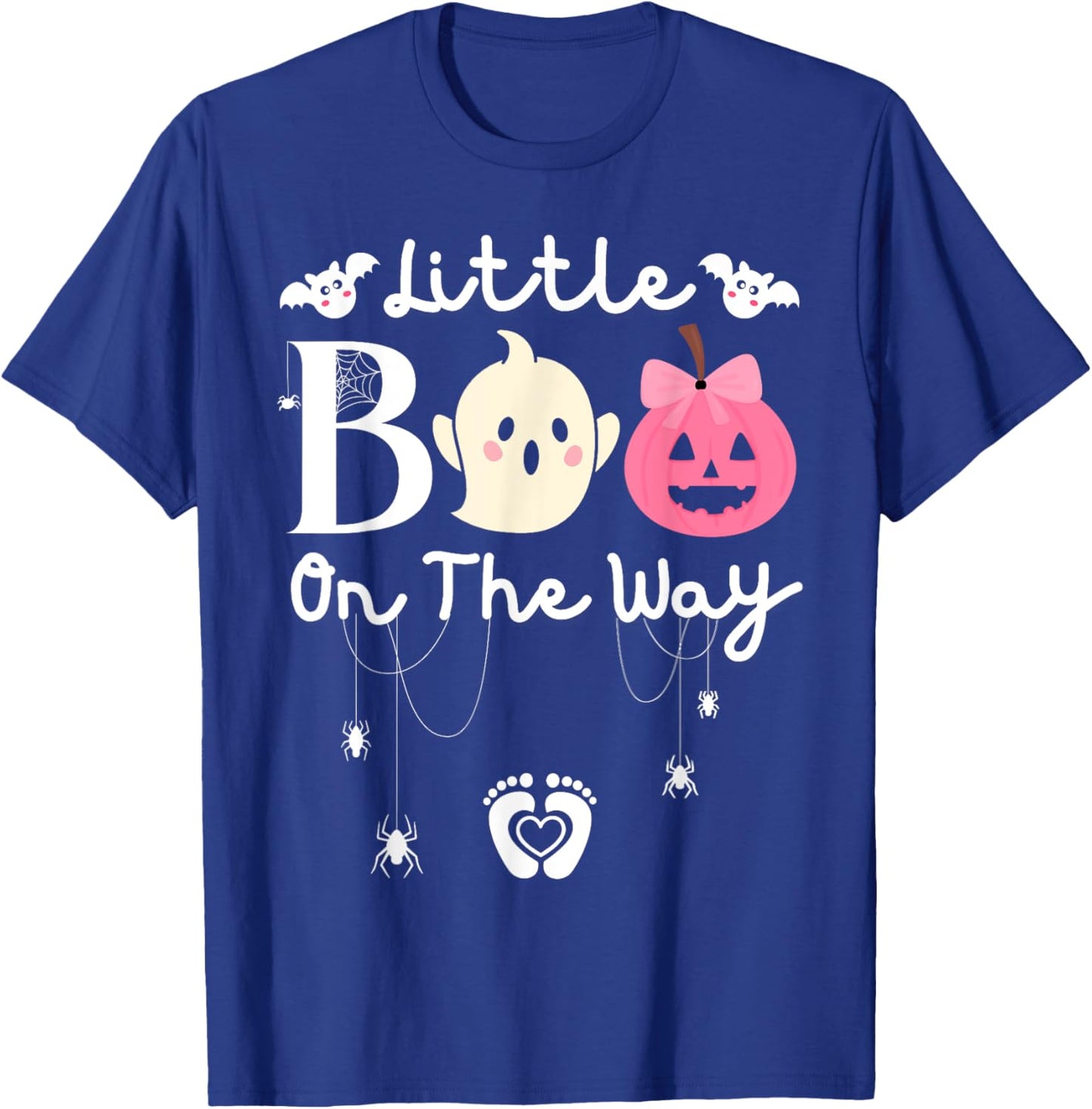 Little Boo On The Way-Halloween Girls Pregnancy Announcement T-Shirt - T-Shirt | Royal