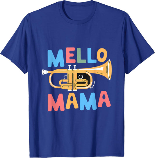 Mello Mama Music Mellophone Band Mom T-Shirt - T-Shirt | Royal