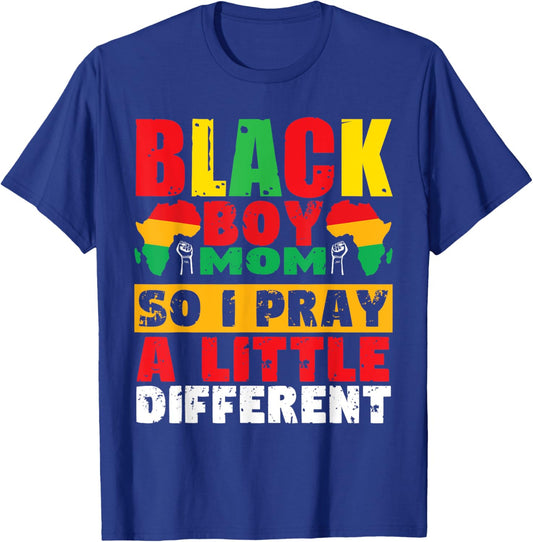 Religious Black Boy Mom mama black history month African T-Shirt - T-Shirt | Royal