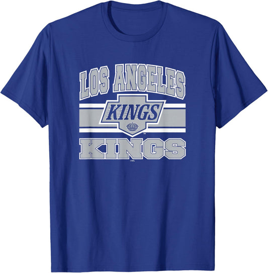 Los Angeles Kings Stripe Black Officially Licensed T-Shirt - T-Shirt | Royal