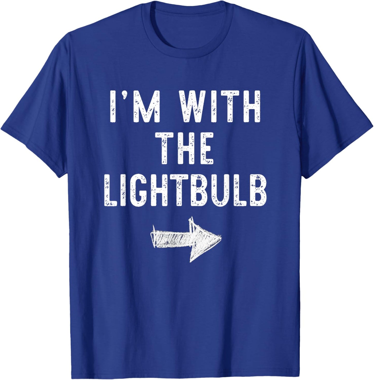 I’m with The Lightbulb Halloween Couple Costume Light-Bulb T-Shirt - T-Shirt | Royal
