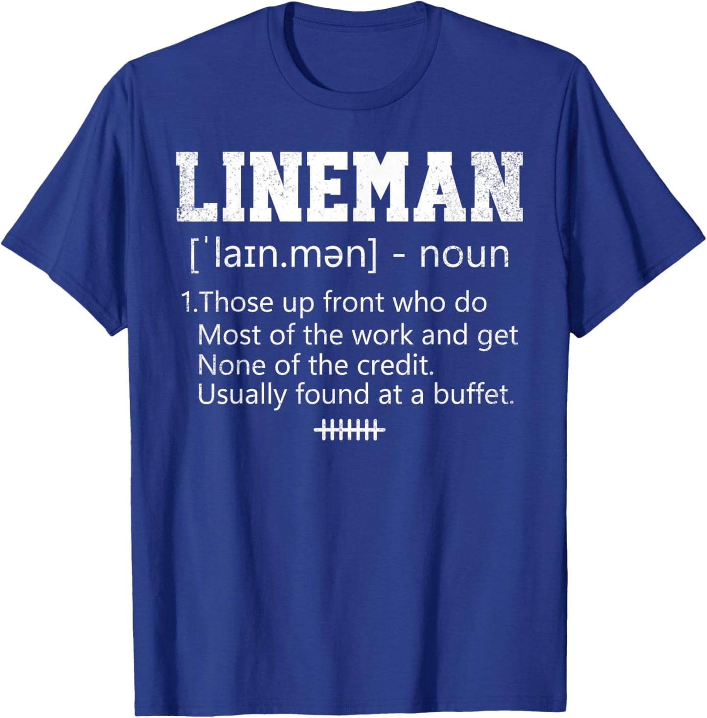 Offensive Lineman Definition American Football Player T-Shirt - T-Shirt | Royal