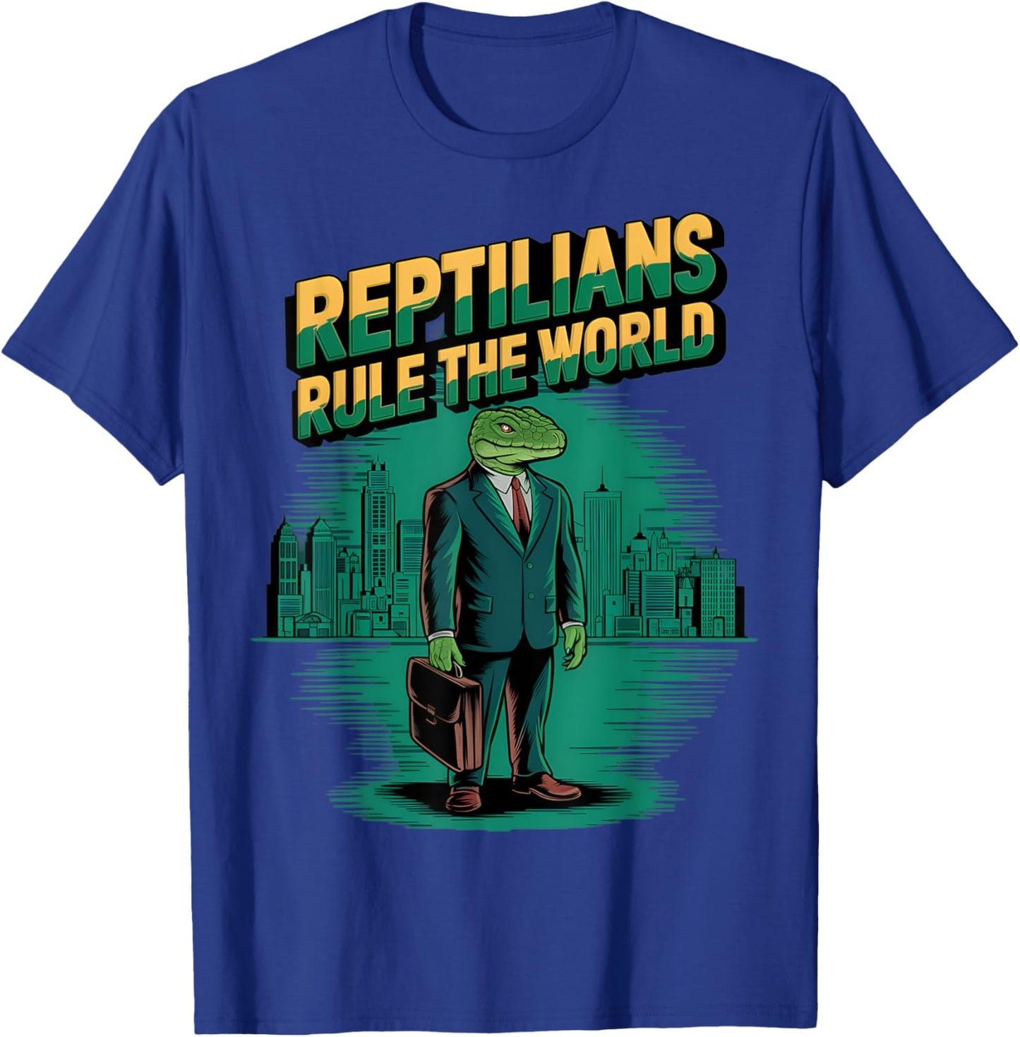 Reptilians Rule The World Conspiracy Theorists Men Women T-Shirt - T-Shirt | Royal