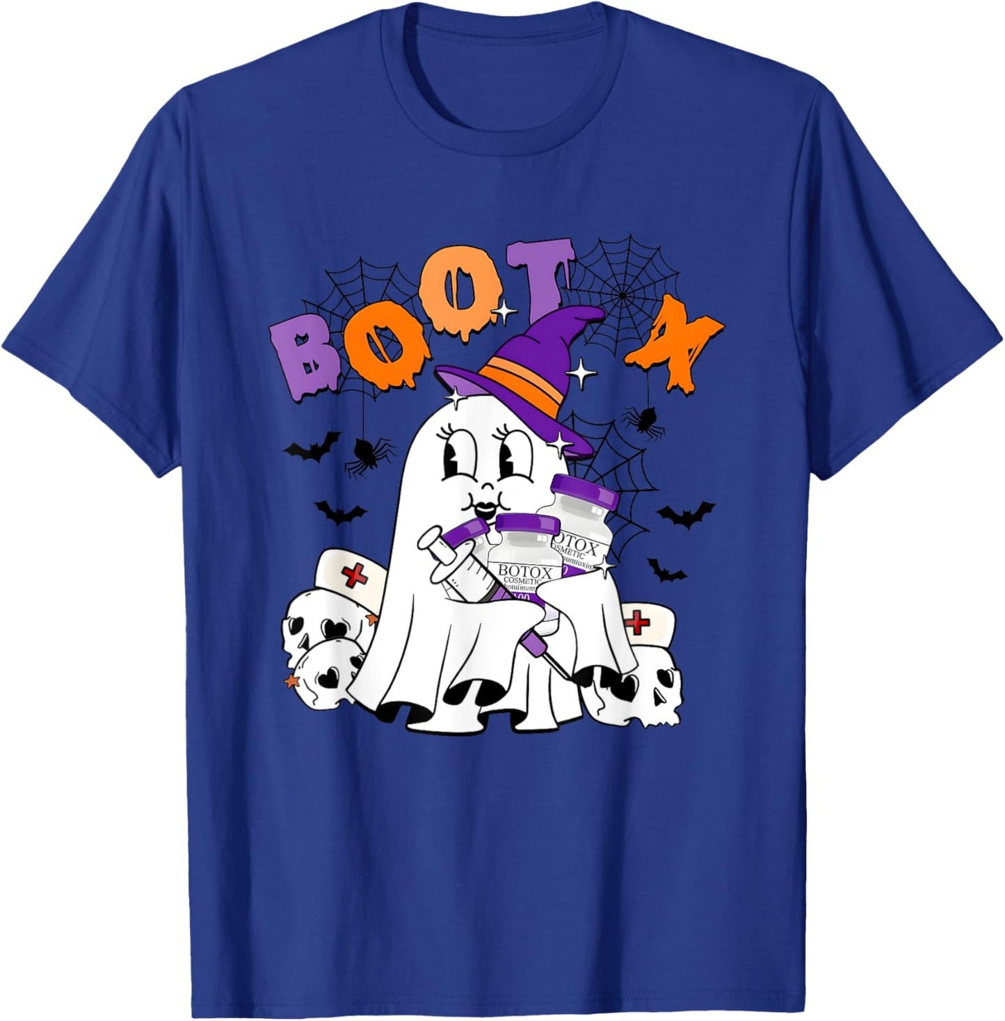 Cute Ghost BooTox Nurse Injector Halloween Plastic Surgery T-Shirt - T-Shirt | Royal