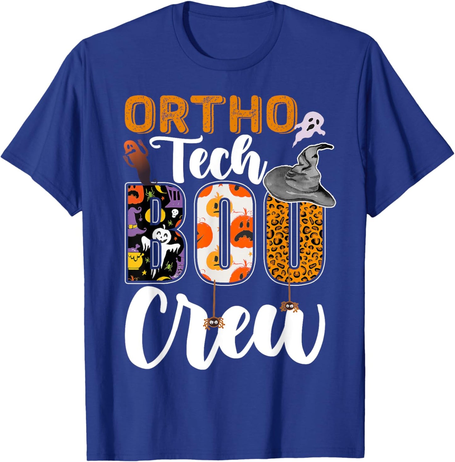 Ortho Tech Boo Crew Halloween Matching Orthopedic Technician T-Shirt - T-Shirt | Royal