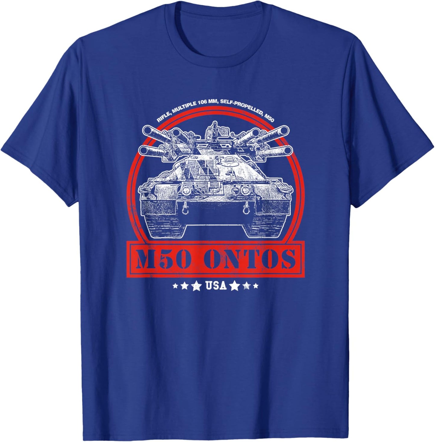 M50 Ontos "Thing" Tank Destroyer T-Shirt - T-Shirt | Royal