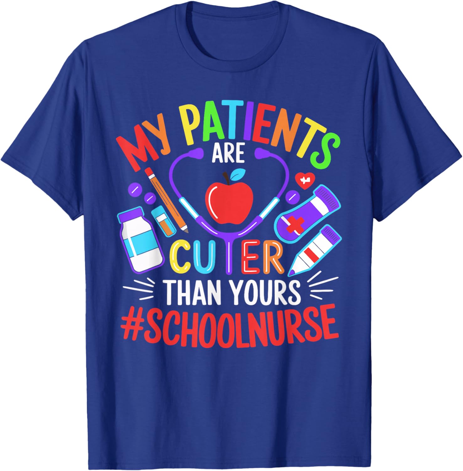 School Nurse Appreciation Nursing Elementary School Nurse T-Shirt - T-Shirt | Royal