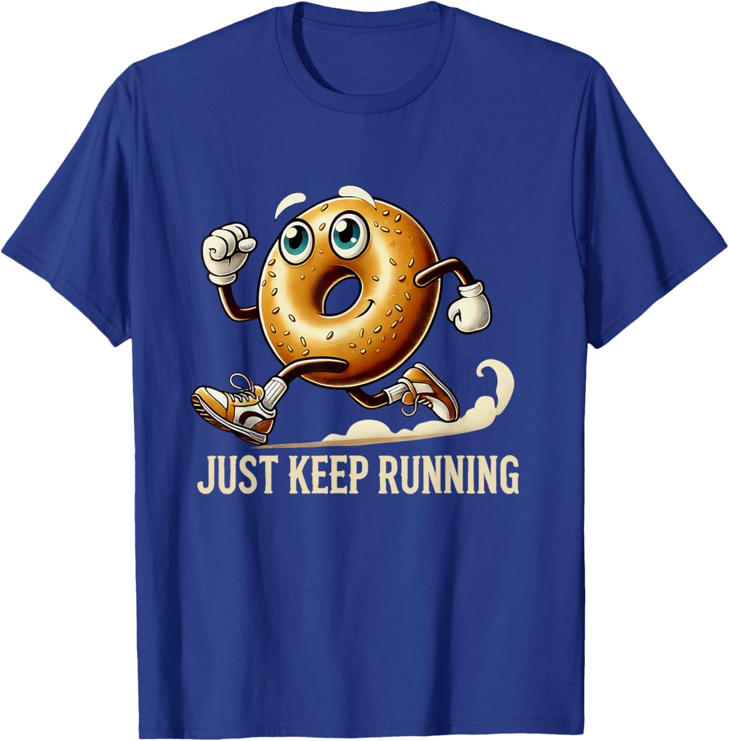 Vintage Funny Everything Bagel Running T-Shirt - T-Shirt | Royal