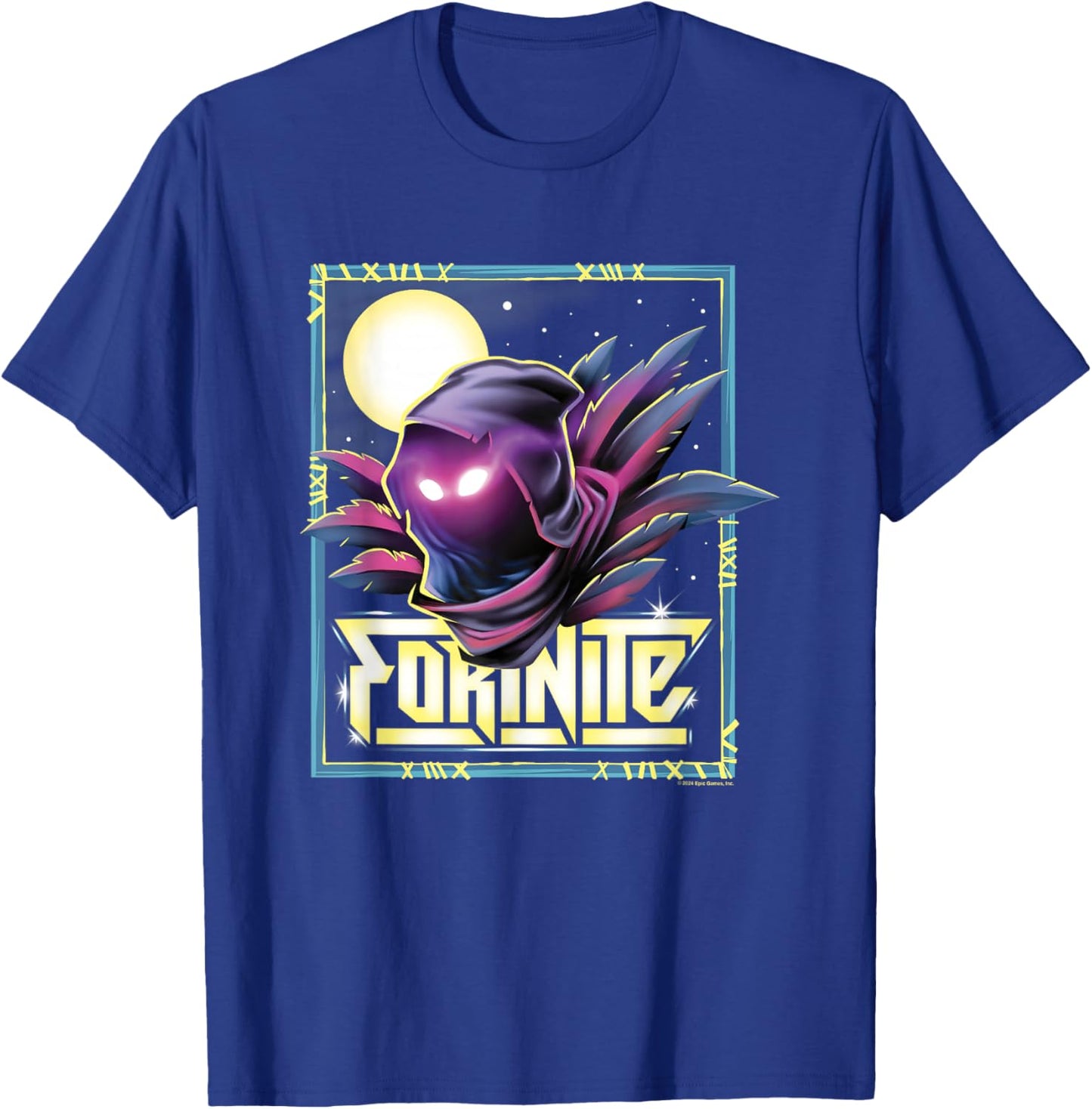 Fortnite Raven Icon Shadow Silhouette Big Chest Poster T-Shirt - T-Shirt | Royal