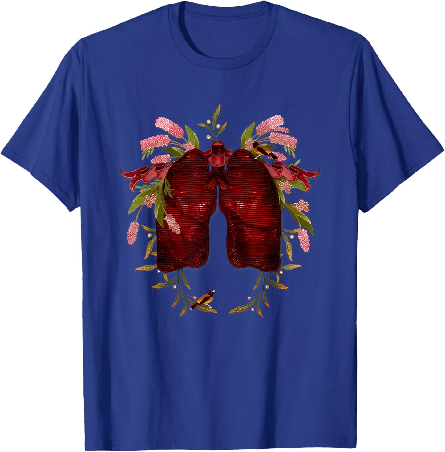Natural Maroon Lungs Funny Women T-Shirt - T-Shirt | Royal