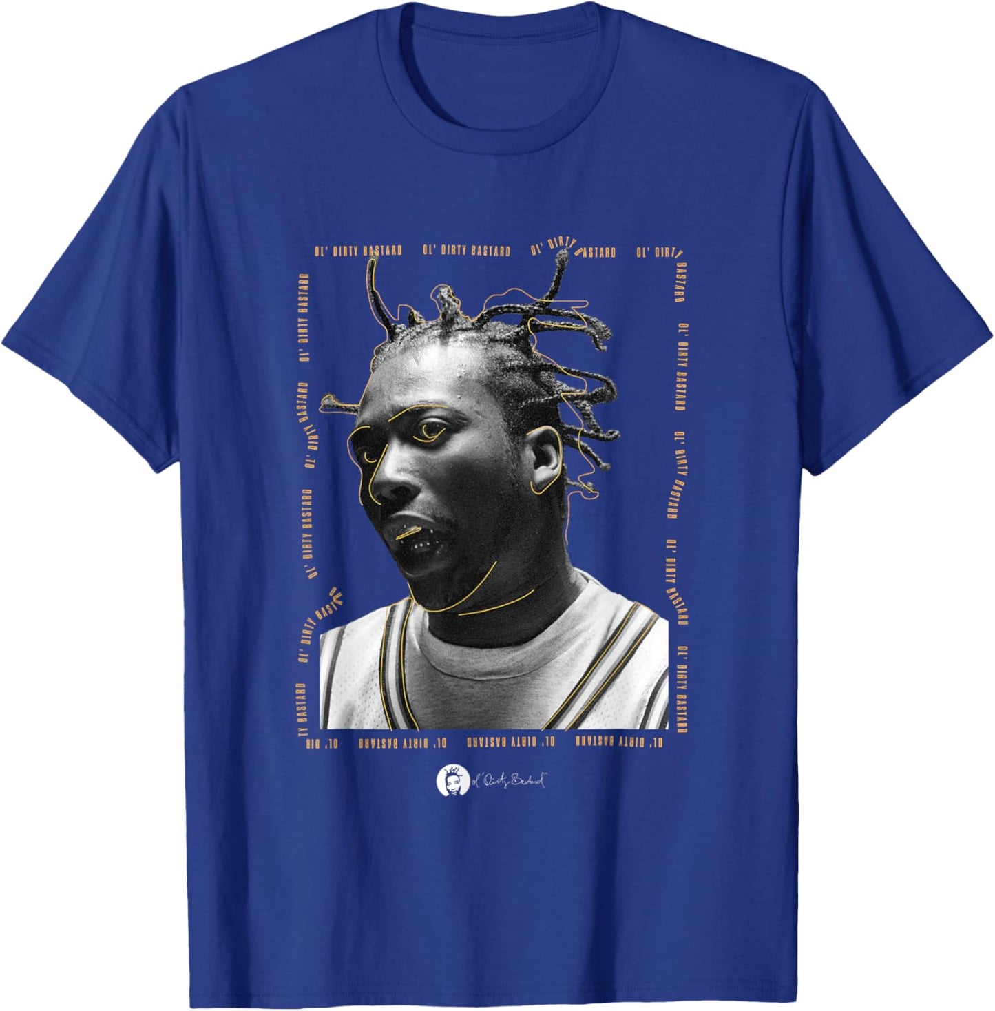 Ol' Dirty Bastard ODB Line Art Portrait T-Shirt - T-Shirt | Royal