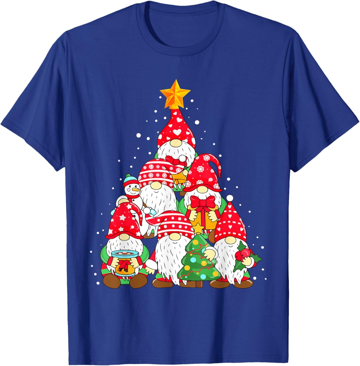 Christmas Gnome Shirt for Family Pajamas Gnome Xmas Tree T-Shirt - T-Shirt | Royal