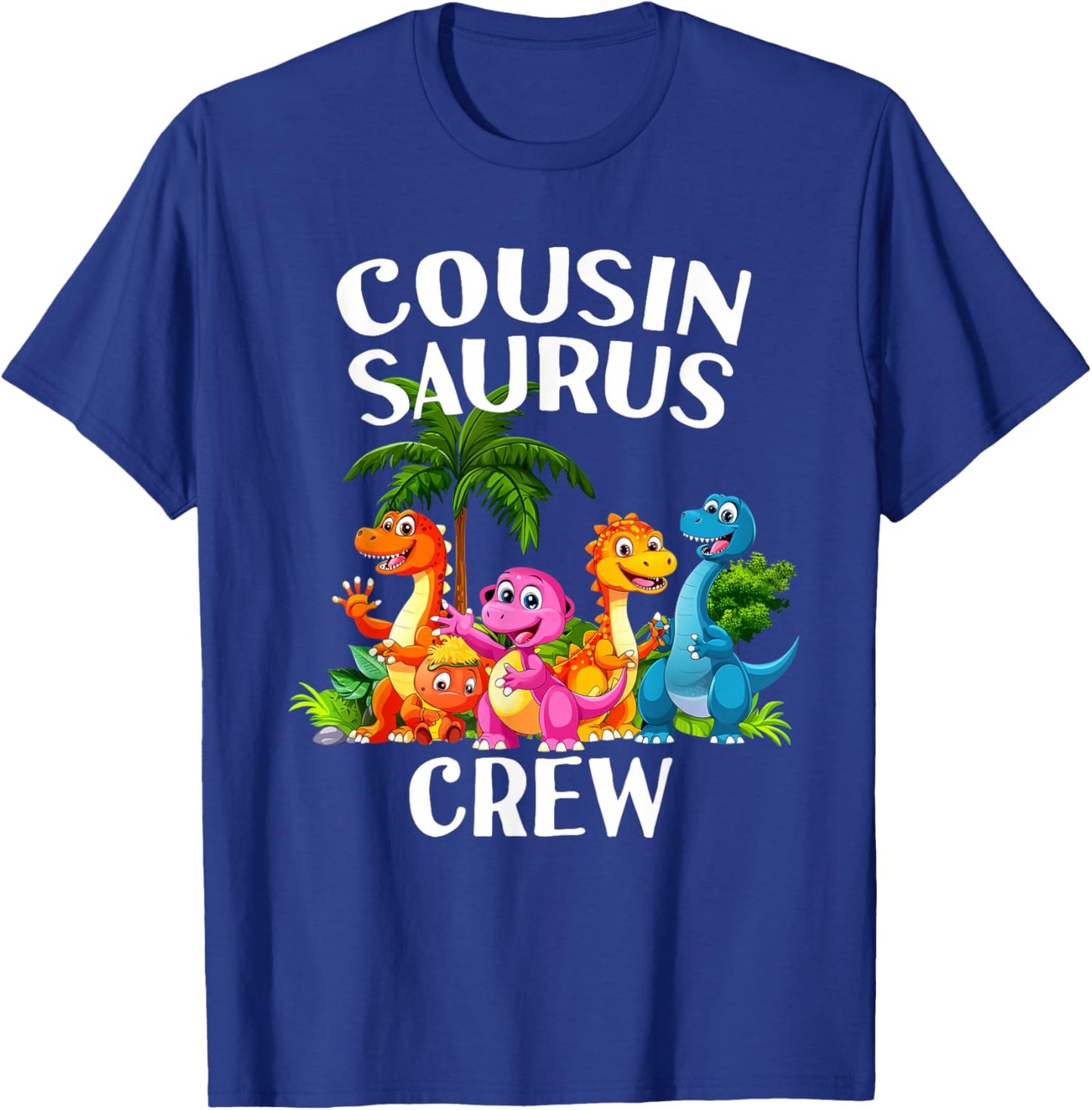 Cousin Crew Saurus Dinosaur Matching Toddler Kids T Rex T-Shirt - T-Shirt | Royal