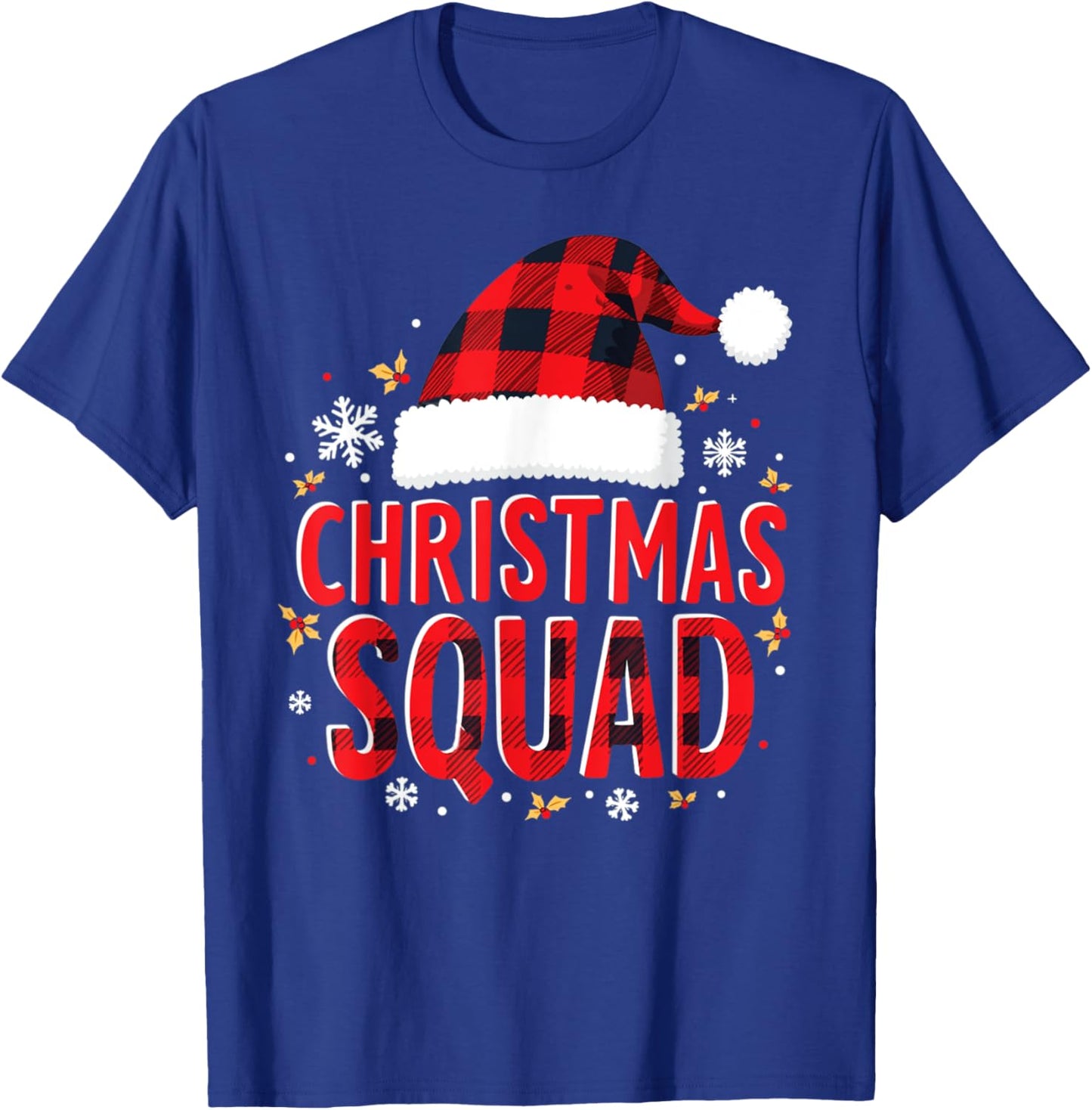 Christmas Squad Family Group Matching Christmas Pajama T-Shirt - T-Shirt | Royal
