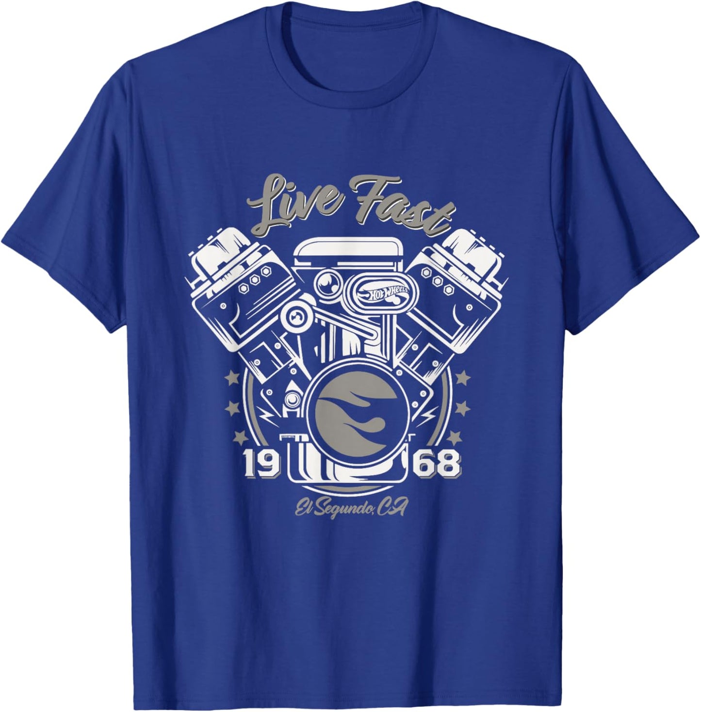 Hot Wheels Live Fast 1968 T-Shirt - T-Shirt | Royal