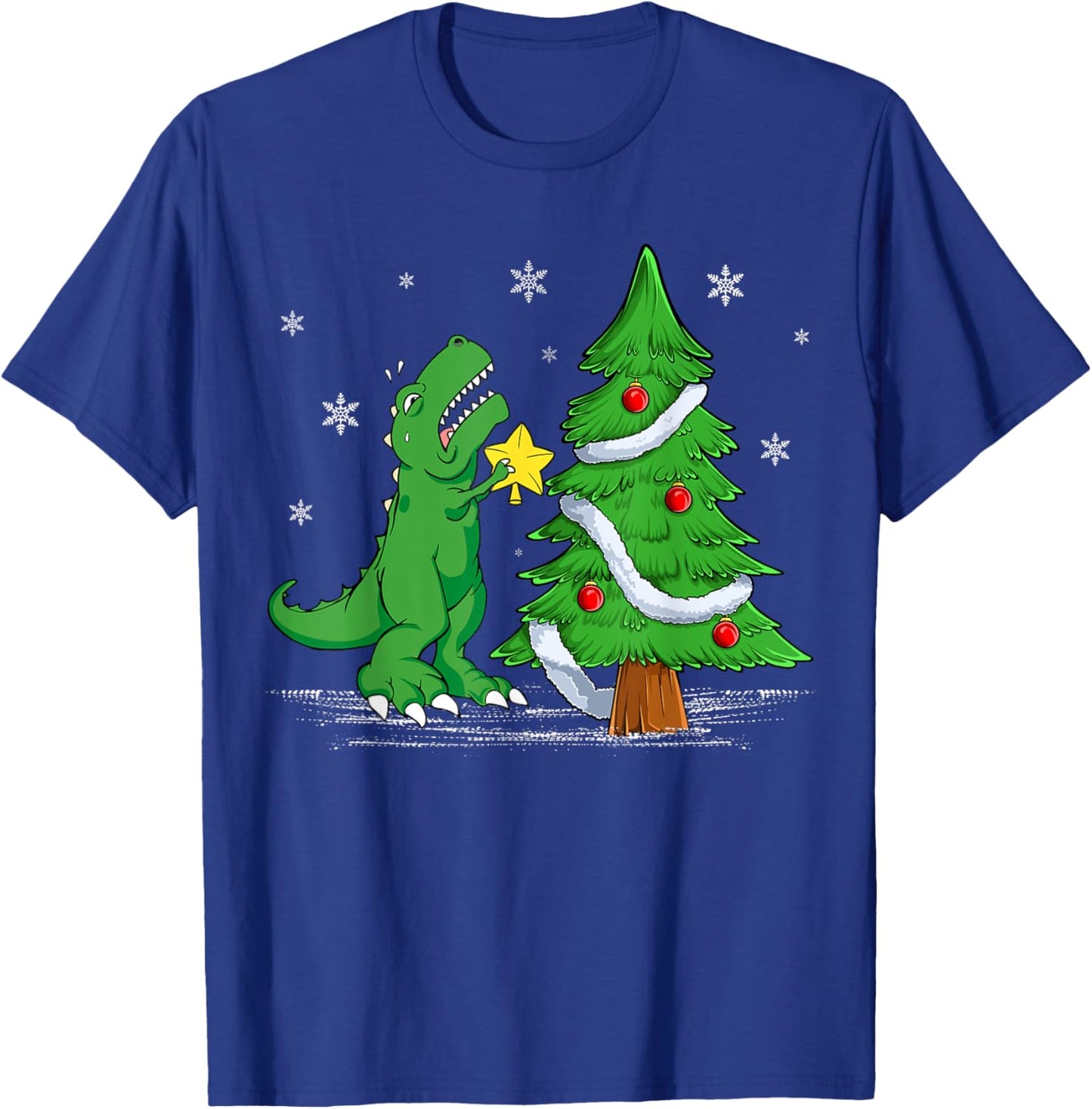 Funny Struggle Is Real Dinosaur T-Rex Dino Christmas Tree T-Shirt - T-Shirt | Royal