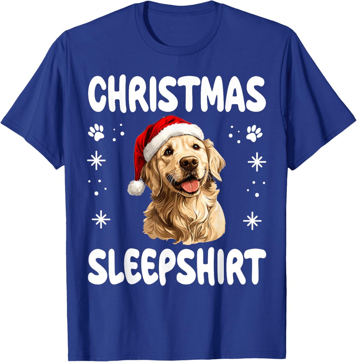 Golden Retriever Dog Nightgown Pajama Christmas Sleepshirt T-Shirt - T-Shirt | Royal