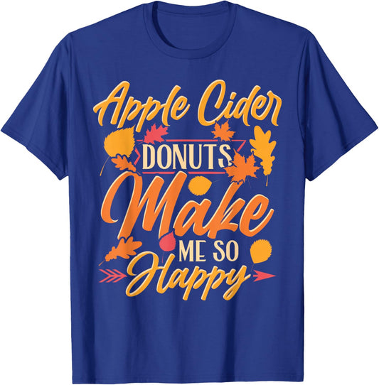 Delicious Apple Cider Donuts Autumn Time T-Shirt - T-Shirt | Royal