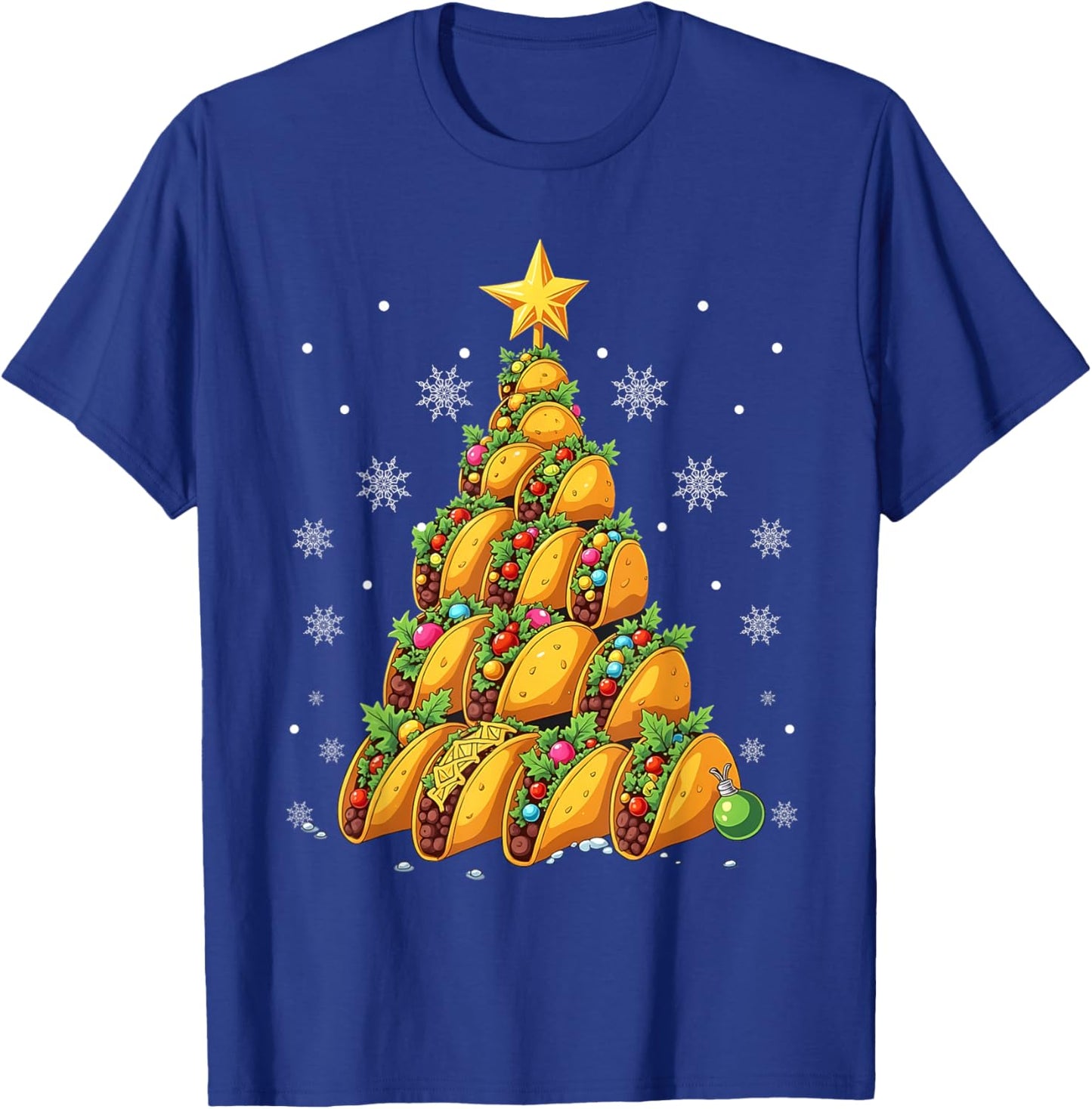 Taco Christmas Tree Xmas Mexican Food Men Women Kids T-Shirt - T-Shirt | Royal