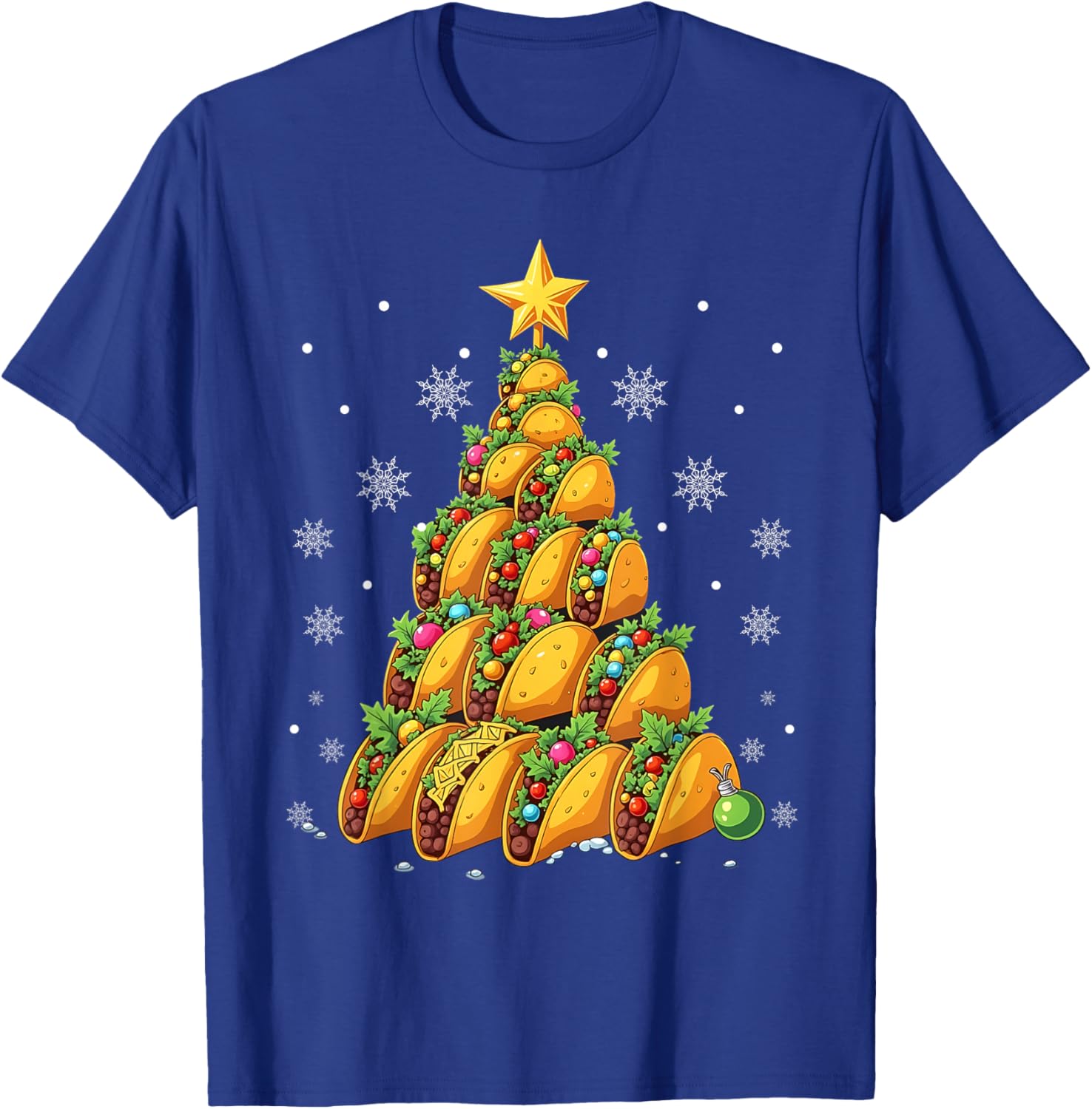 Taco Christmas Tree Xmas Mexican Food Men Women Kids T-Shirt - T-Shirt | Royal