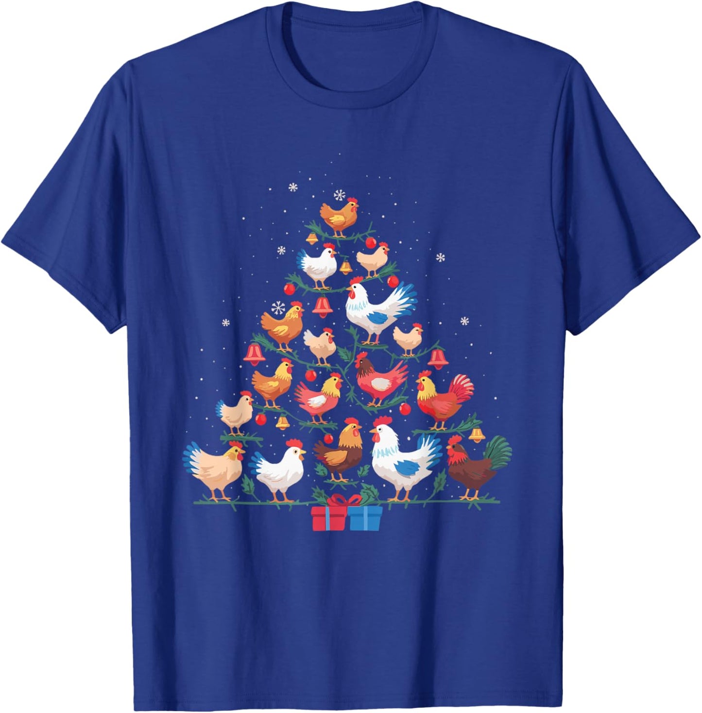 Chicken Christmas Tree T-Shirt - T-Shirt | Royal