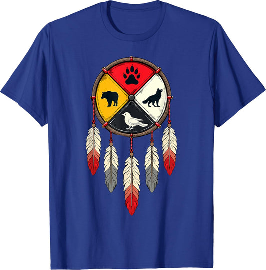 Native American Medicine Wheel T-Shirt - T-Shirt | Royal