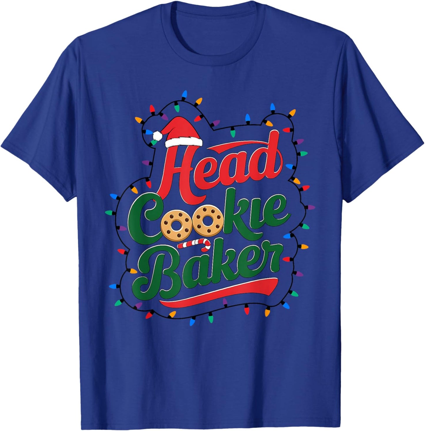 Head Cookie Baker Christmas Cookie Baking T-Shirt - T-Shirt | Royal