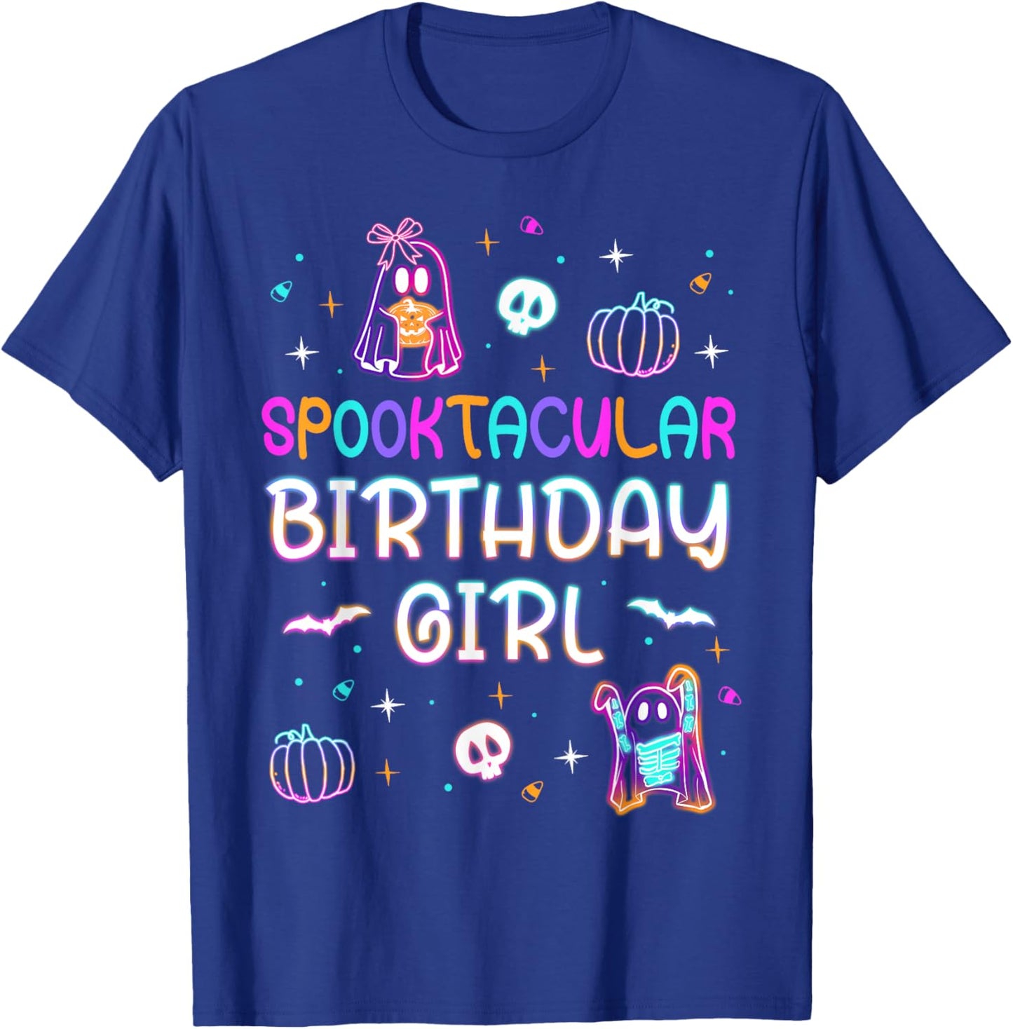 Spooktacular Birthday Girl Funny Birthday Girl Ghost Party T-Shirt - T-Shirt | Royal
