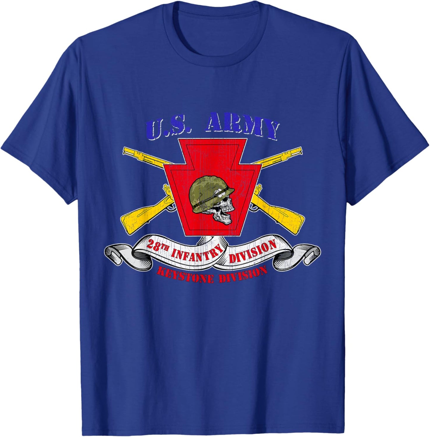 28th Infantry Division 28th ID Veteran Keystone Division T-Shirt - T-Shirt | Royal