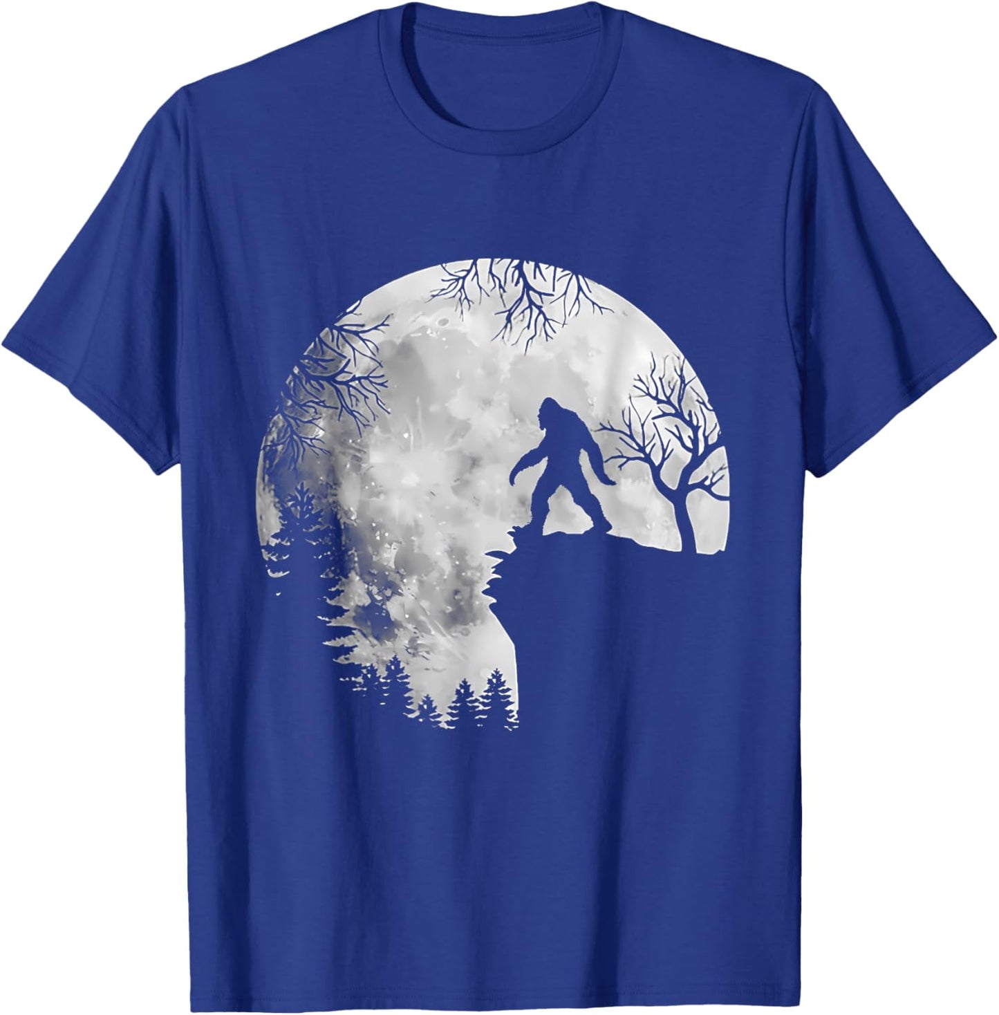Bigfoot Sasquatch Full Moon In The Forest Women Kids T-Shirt - T-Shirt | Royal
