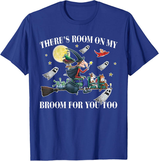 Halloween There's Room On My Broom For You Too Teacher T-Shirt - T-Shirt | Royal