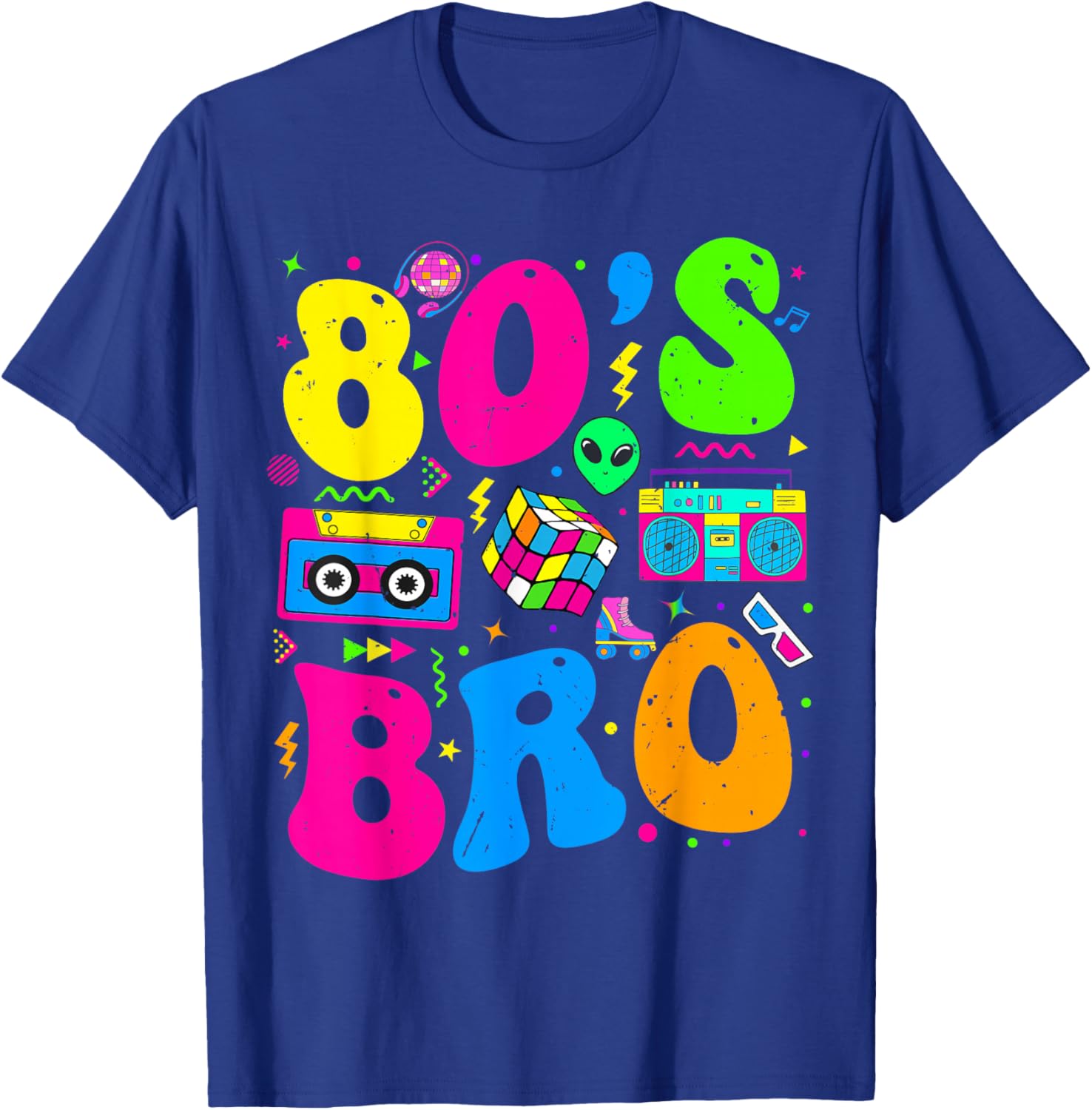 This Is My 80s Bro 80's 90's Theme Party Outfit 80s Costume T-Shirt - T-Shirt | Royal