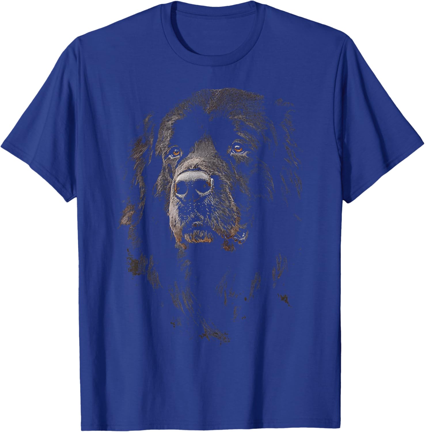 Newfoundland Dog Motif Pet Illustration Newfoundland Men Women Kids T-Shirt - T-Shirt | Royal