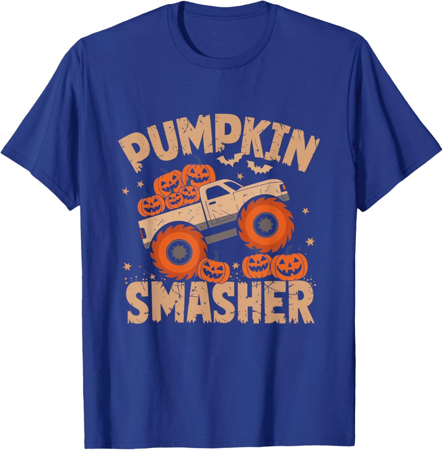 Pumpkin Smasher Monster Truck Halloween Toddler Kids T-Shirt - T-Shirt | Royal