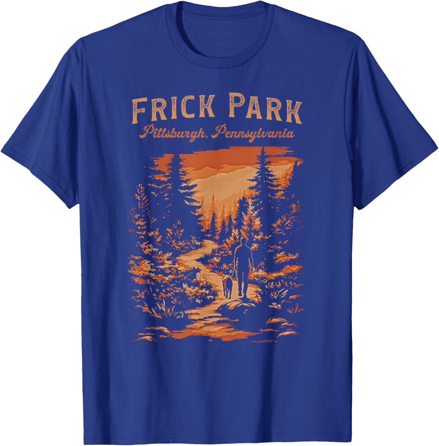 Frick Park Pittsburgh Pennsylvania Vintage Hiking Trail T-Shirt - T-Shirt | Royal